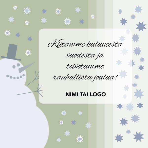 Digitaalinen Joulukortti, Lumiukko