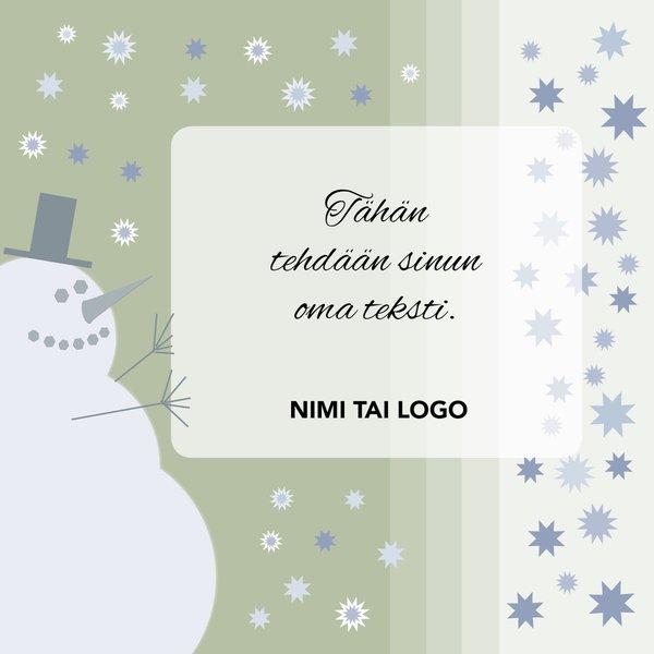 Digitaalinen Joulukortti, Lumiukko